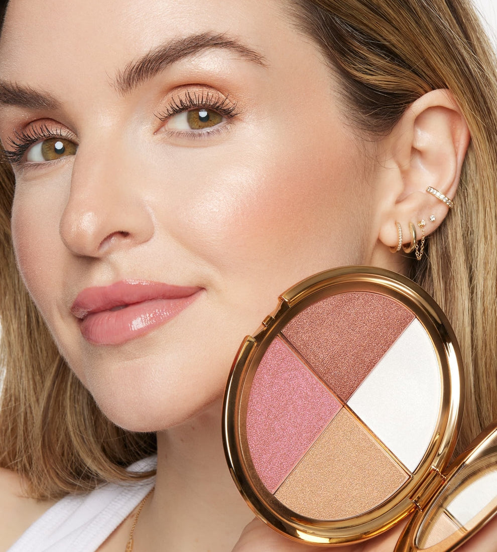 Last 3 hours 60% off⏰eye & cheek palette - eyeshadow and highlighter makeup (with Detachable Brush)