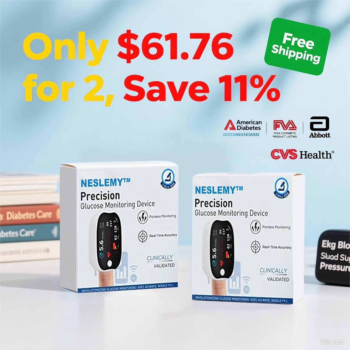 Advanced Laser Glucose Monitor – No Pricks, 99.9% Accuracy!!!