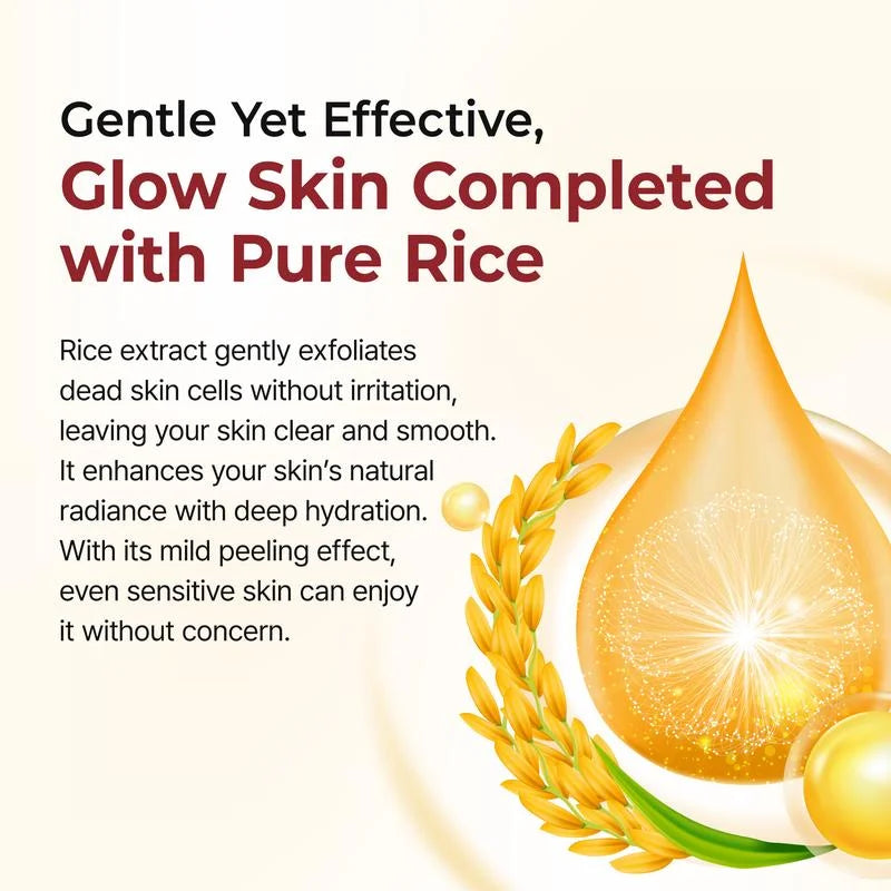 Nexisify® Peel Shot Glow Rice Ampoule Duo - Serums for Brightening, Exfoliating, and Moisturizing - Suitable for All Skin Types
