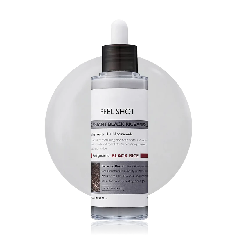 Nexisify® Peel Shot Glow Rice Ampoule Duo - Serums for Brightening, Exfoliating, and Moisturizing - Suitable for All Skin Types