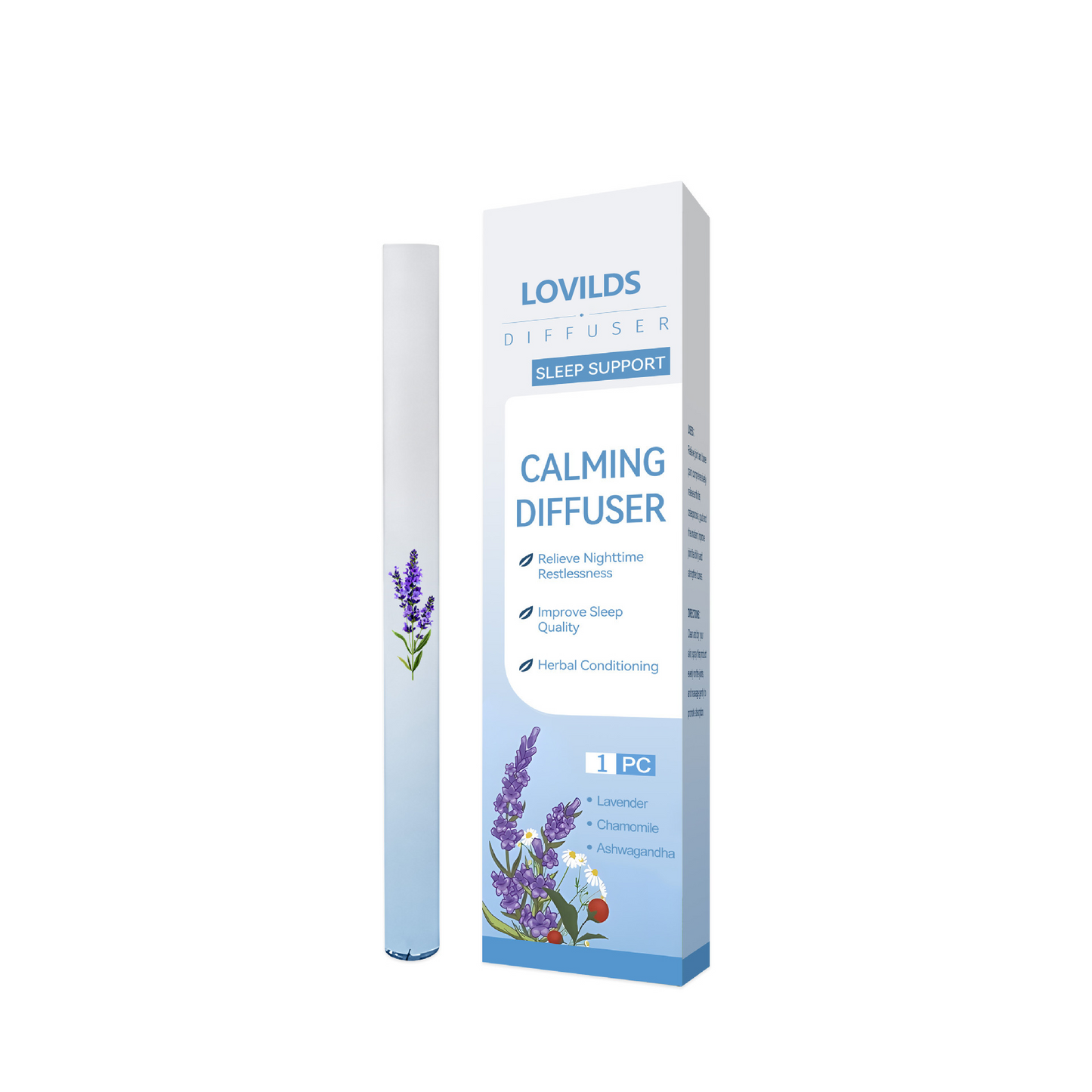 Breathe LOVILDS™ Mullein Relaxation Stick – Soothes Lungs, Detoxifies, Freshens Breath