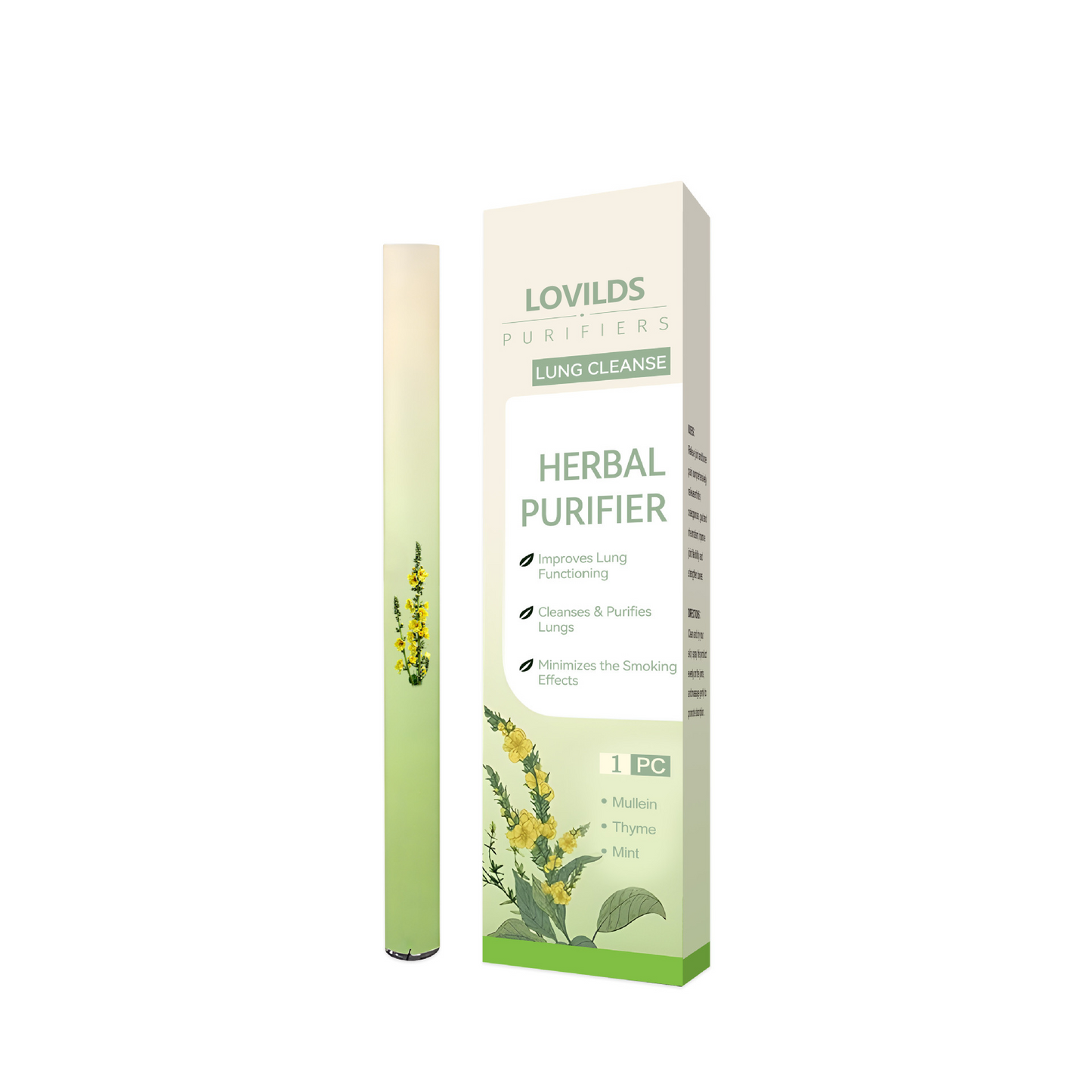 Breathe LOVILDS™ Mullein Relaxation Stick – Soothes Lungs, Detoxifies, Freshens Breath