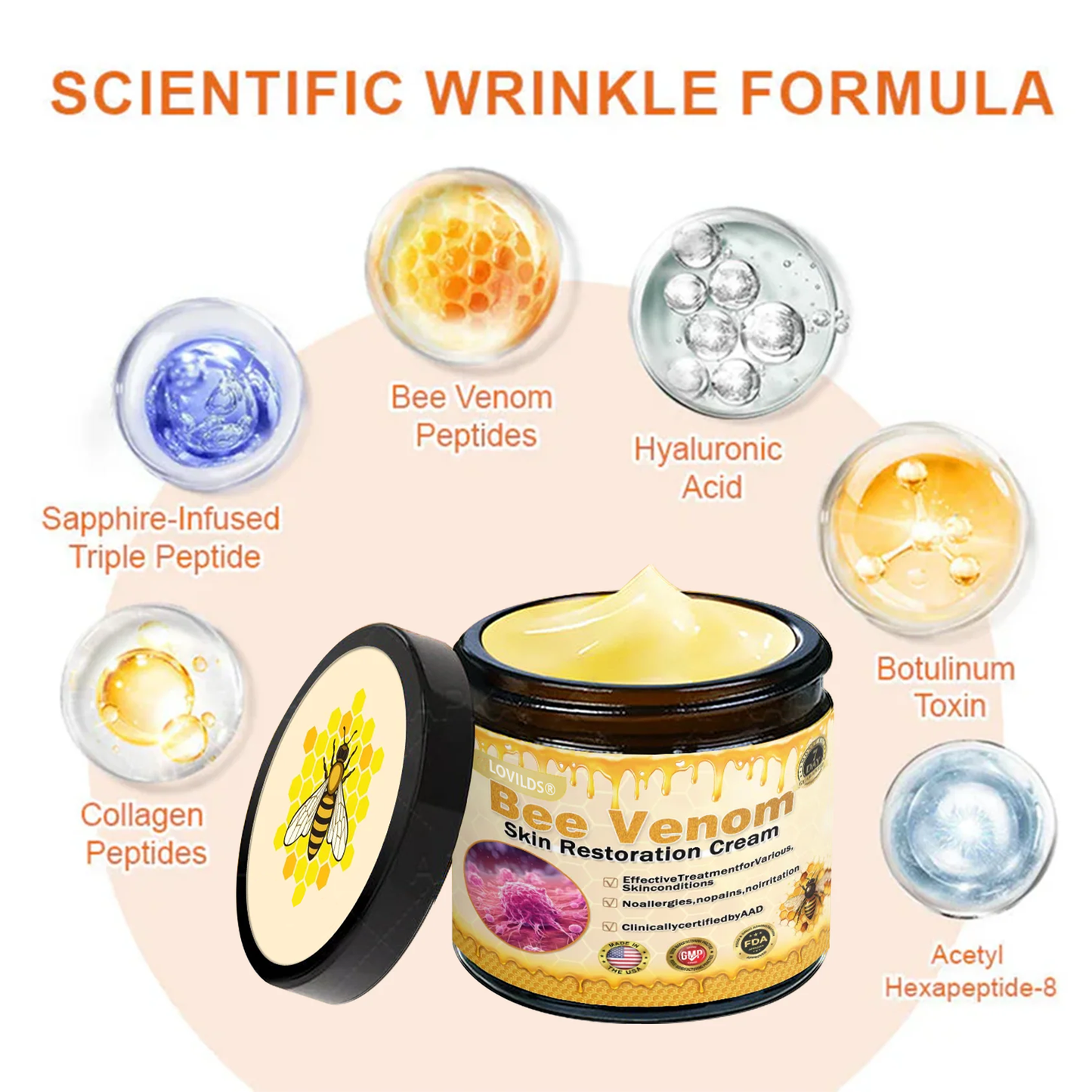 ✨✨✨FDA Approved: LOVILDS® Bee venom Pro Comprehensive Cream — 🔥Limited Time 80% OFF🔥