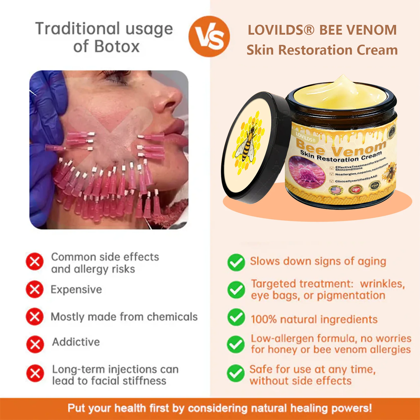 ✨✨✨FDA Approved: LOVILDS® Bee venom Pro Comprehensive Cream — 🔥Limited Time 80% OFF🔥